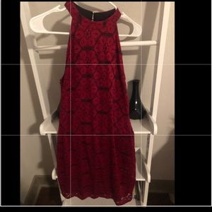 Red lace dress